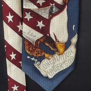 Carlos devenezia Necktie American flag Vintage Novelty Tie